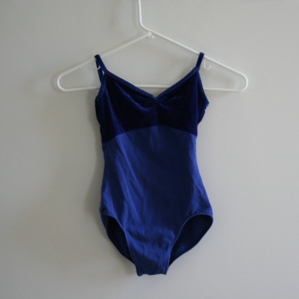 dark blue velvet leotard